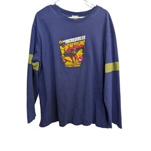 The Incredibles Disney Store Mens XL Graphic 100% Cotton Long Sleeve Shirt